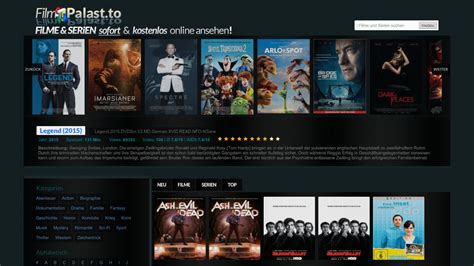Filmpalast Streamingplattform Oberfl&auml;che